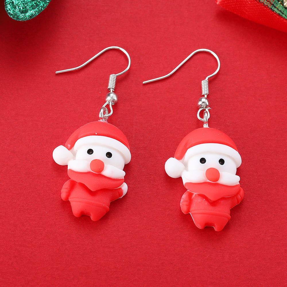 Playful Novelty Fish-Hook Christmas Dangle Earrings for Women & Kids in Assorted Styles