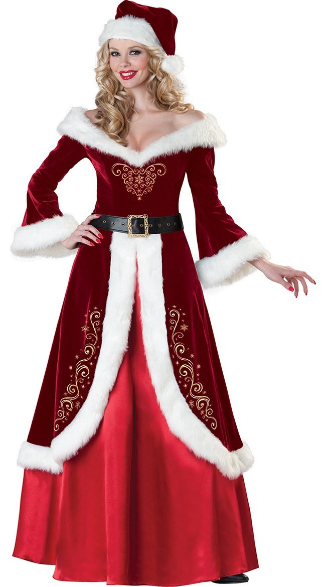 Men and Women's Mr. and Mrs. Claus Couples Outfits for Christmas