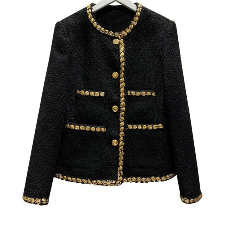 Versatile Black Women's Jacket For Spring And Autumn