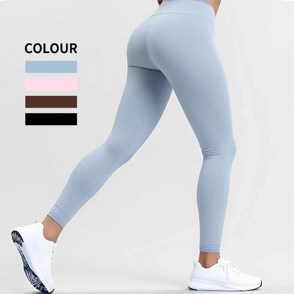 Skin-friendly High-waisted Tummy-control Fitness Leggings