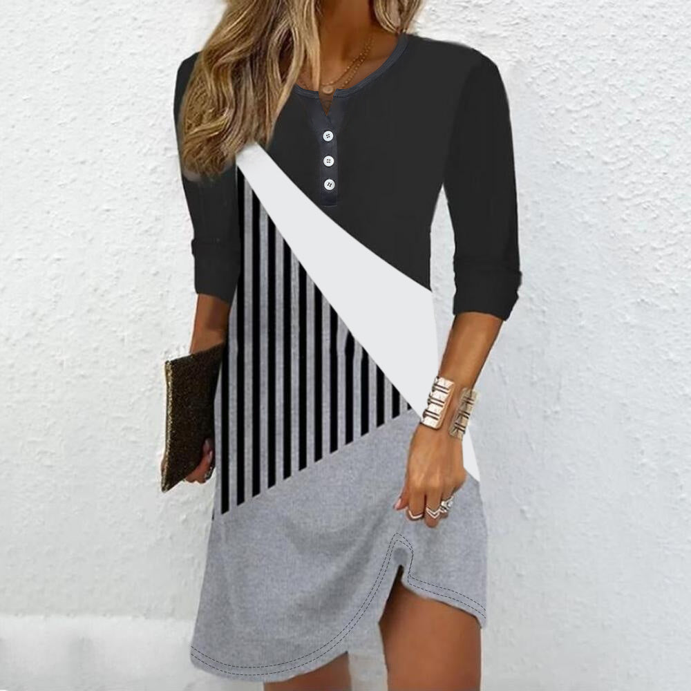Robe décontractée en V-Neck pour un confort sans effort