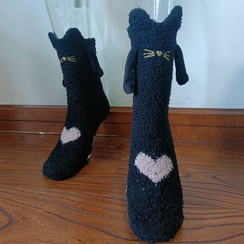 Adorable 3D Soft Fleece Crew Socks with Penguin Designs-Figure 4-Theone Apparel