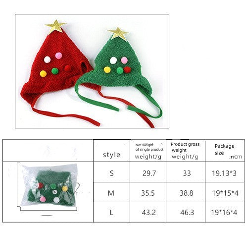 Adorable Pet Christmas Outfits with Stars and Puffballs-Theone Apparel