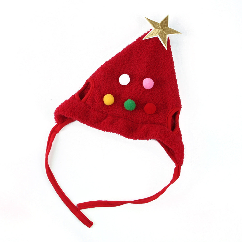 Adorable Pet Christmas Outfits with Stars and Puffballs-Theone Apparel
