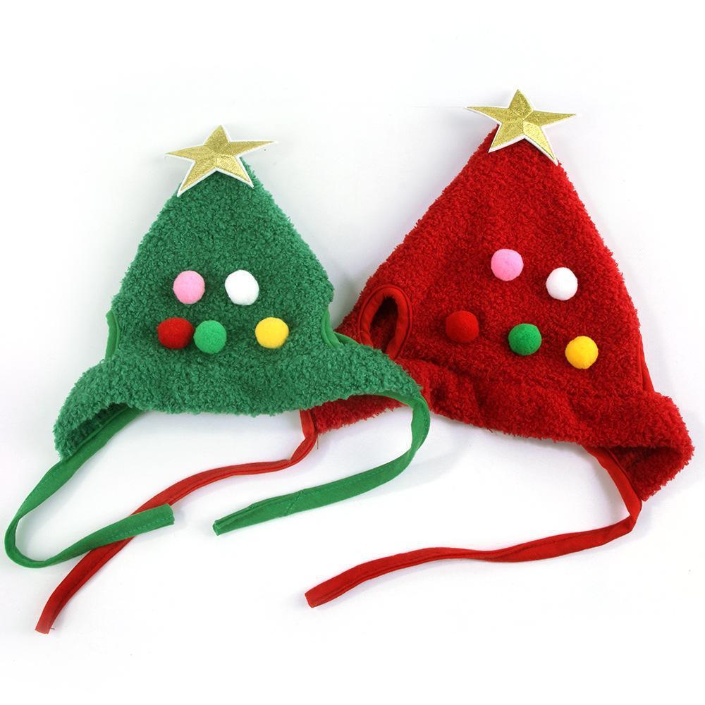 Adorable Pet Christmas Outfits with Stars and Puffballs-Theone Apparel