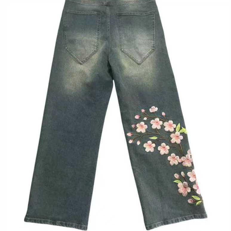 American Retro Washed Casual Loose Fit Pants