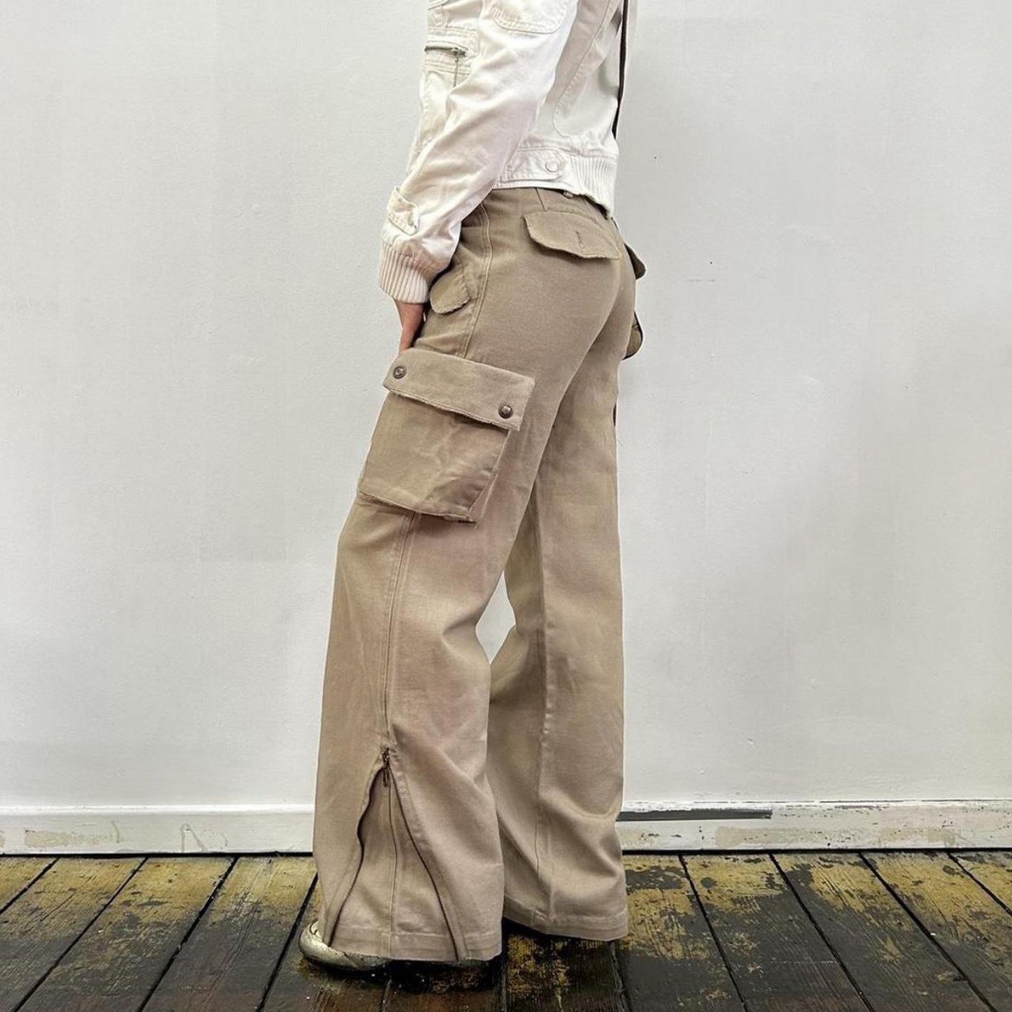 American Worn-Look Washed Denim Jeans for Street Style