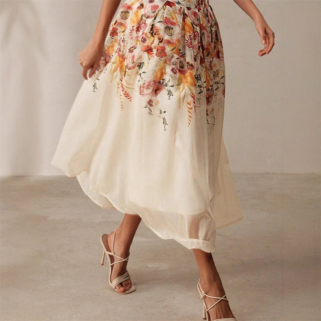 Bamboo Print Skirt For Gorgeous Elegant Outfits-Theone Apparel