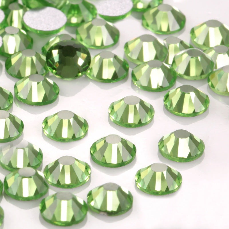 Colorful Rhinestone Jewel Nail Adornment in Multiple Colors-Apple green-Theone Apparel