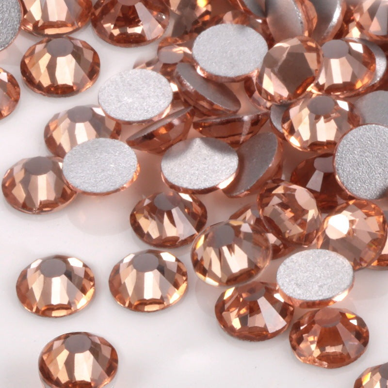 Colorful Rhinestone Jewel Nail Adornment in Multiple Colors-Champagne-Theone Apparel