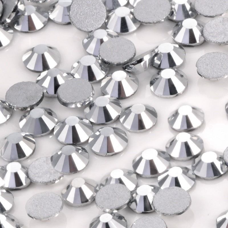 Colorful Rhinestone Jewel Nail Adornment in Multiple Colors-Silver-Theone Apparel