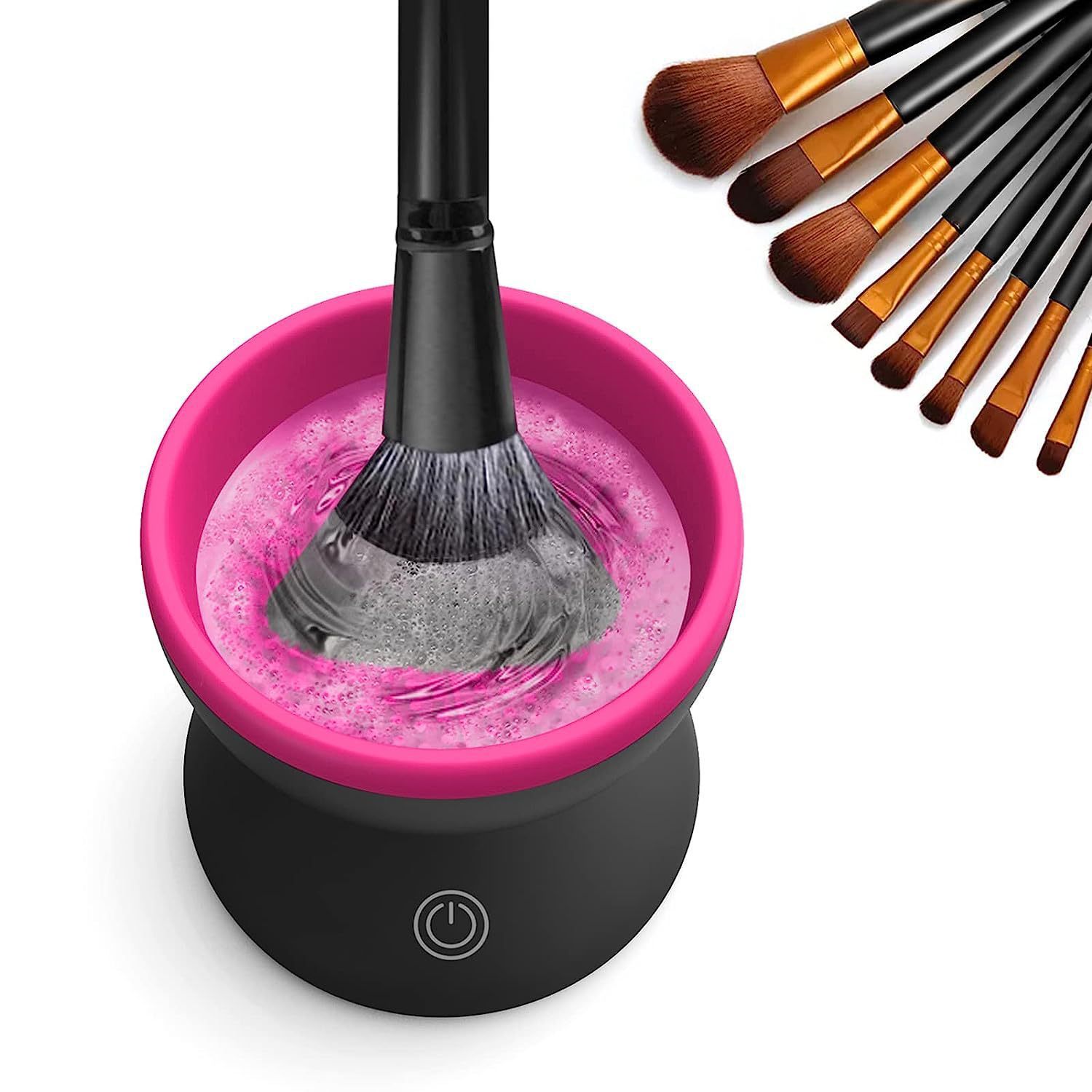 Electric Makeup Brush Cleaner for Tools of All Sizes-Hot Pink-Theone Apparel