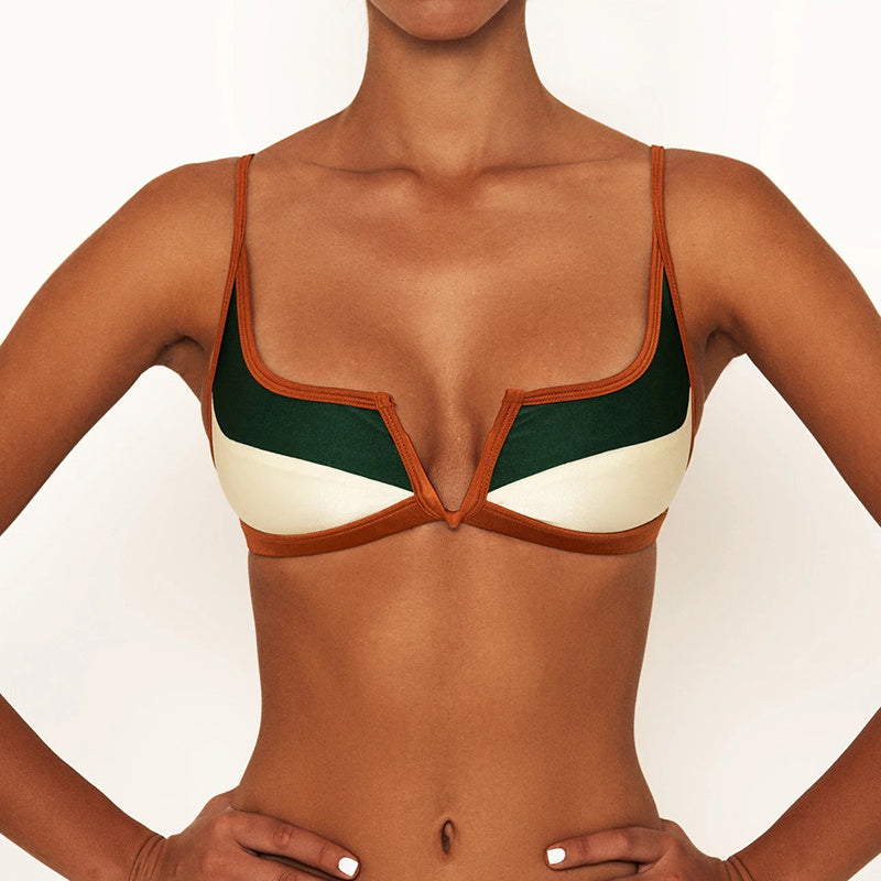 European American Split Bikini for Summer Fun
