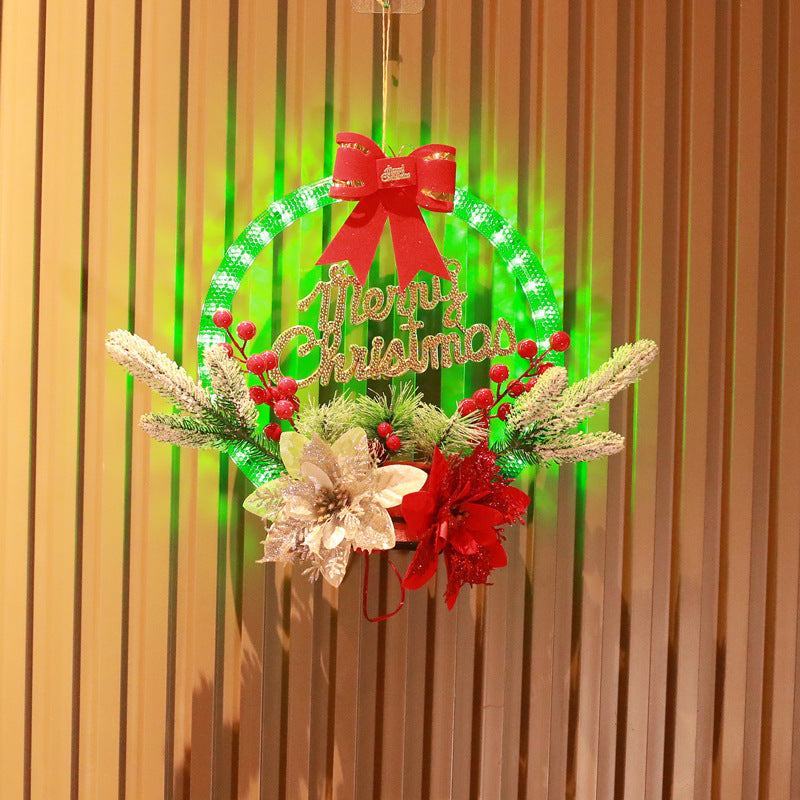 Festive Miniature 30 Centimeter Christmas Wreath Door Hanging Decoration-Garland 2-Theone Apparel
