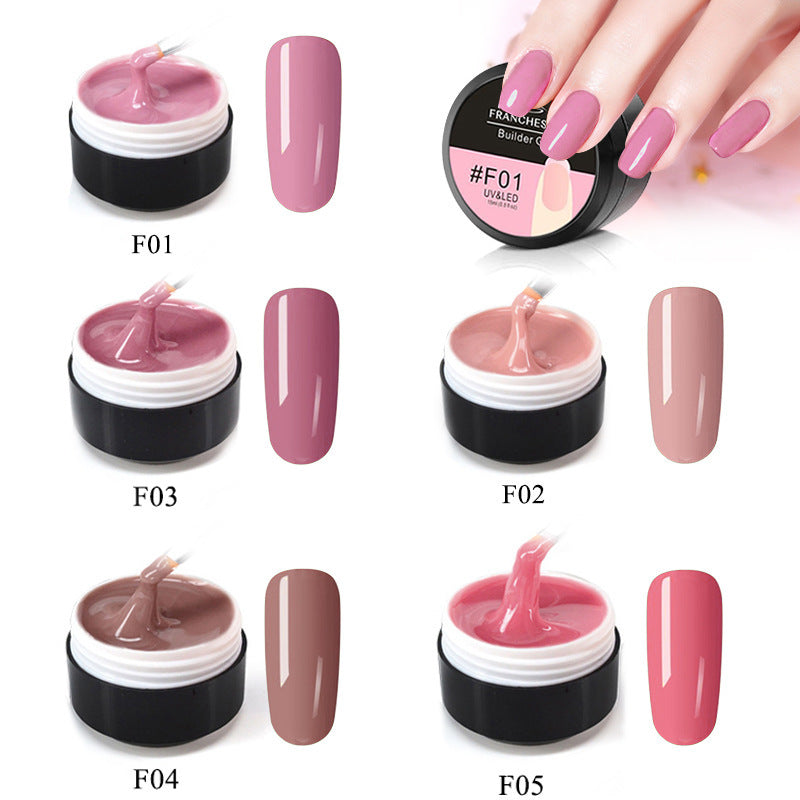 Gel Nail Extensions in Multiple Colors with Pot and Brush-Theone Apparel