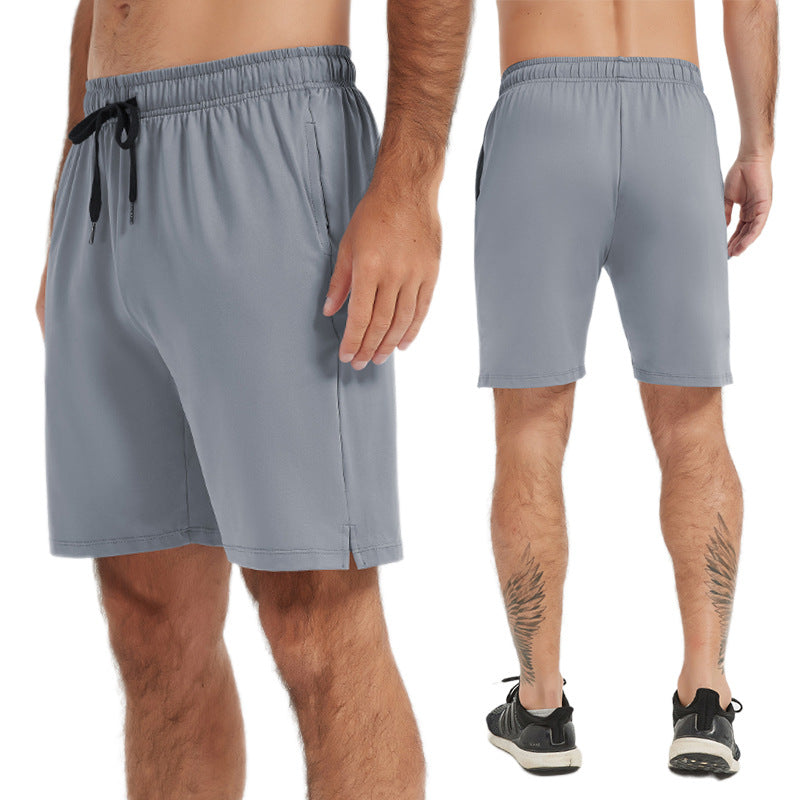 High-Elastic Quick-Dry Fitness Shorts for Maximum Range-Light Gray-Theone Apparel