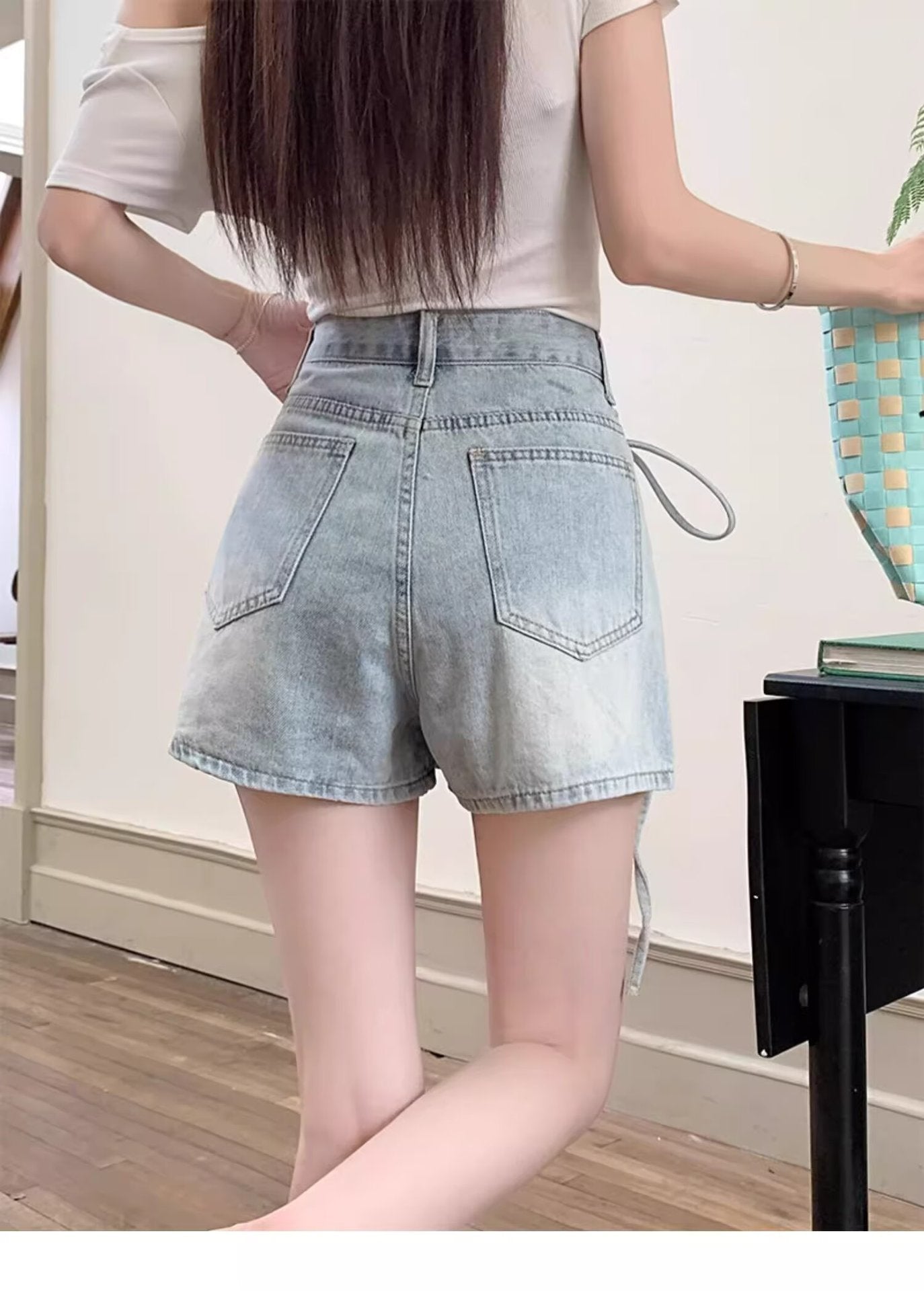 High Waist Denim Skirt Shorts For Playful Summer Outfits-Theone Apparel