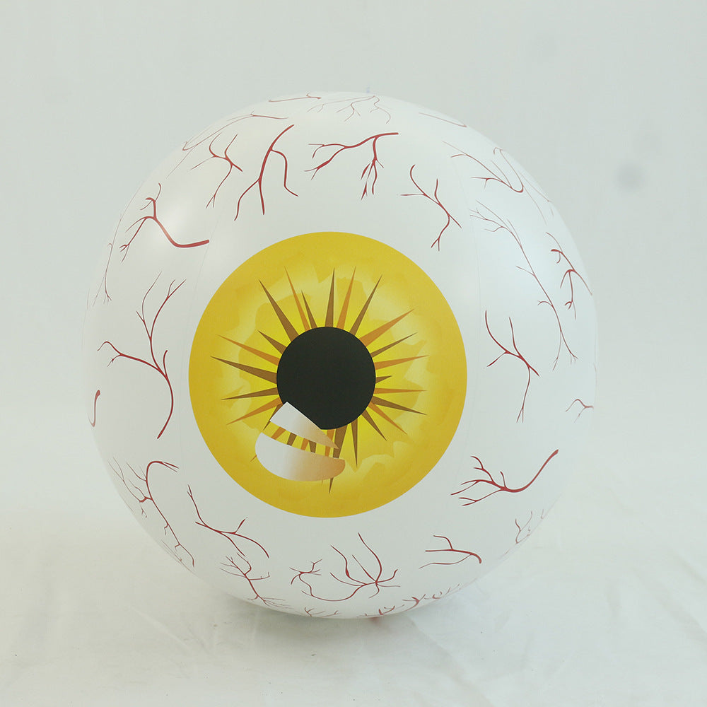 Inflatable PVC Eyeball Decorations with LED Light Inserts-Yellow-Theone Apparel