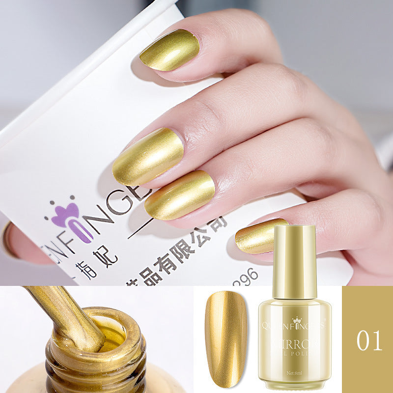 Metallic Nail Polish with Mirror Sheen in Multiple Colors-Gold-Theone Apparel