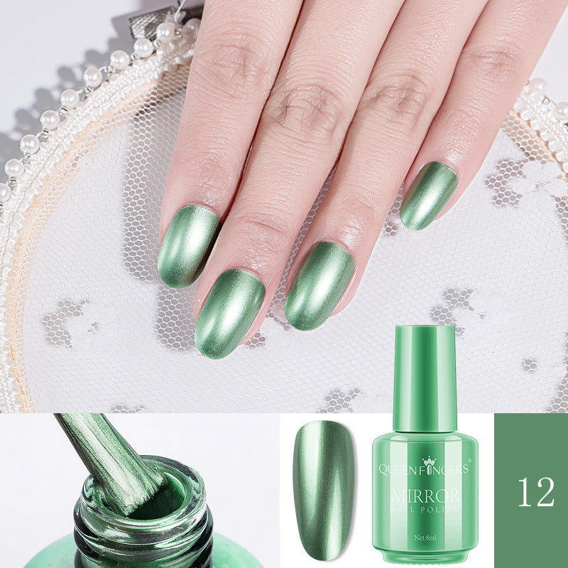 Metallic Nail Polish with Mirror Sheen in Multiple Colors-Green-Theone Apparel