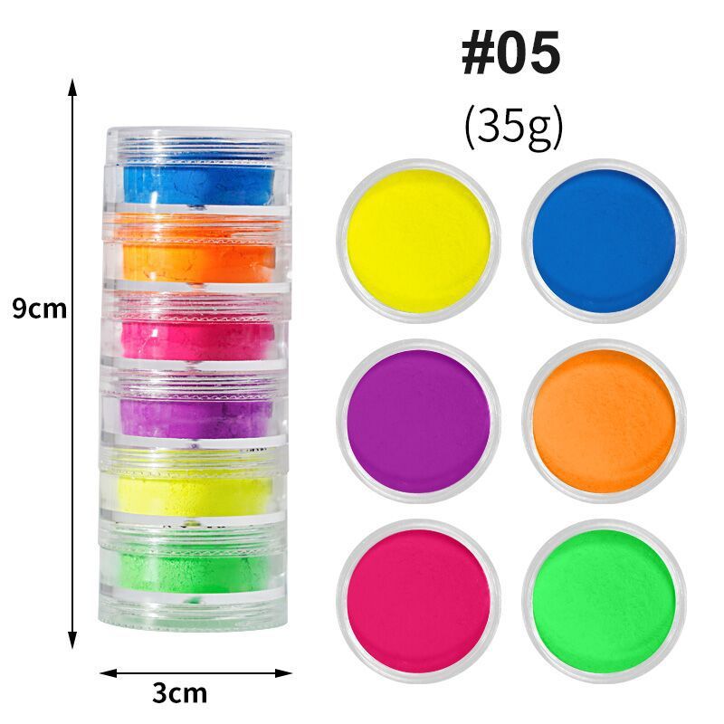Multicolored Dye Powder for Nail Extensions in 6 Colors-Style 5-Theone Apparel