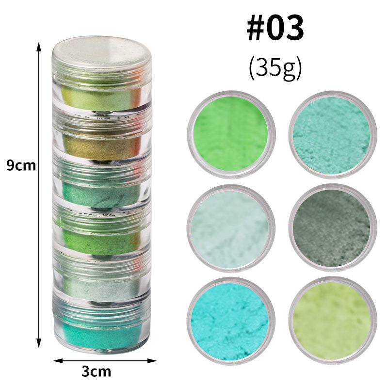 Multicolored Dye Powder for Nail Extensions in 6 Colors-Theone Apparel