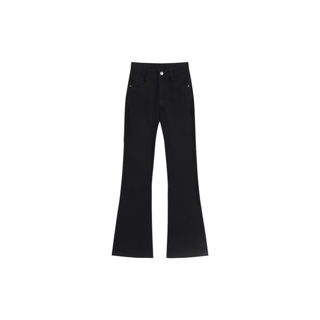 Losse afslanke rechte broek met brede benen comfort