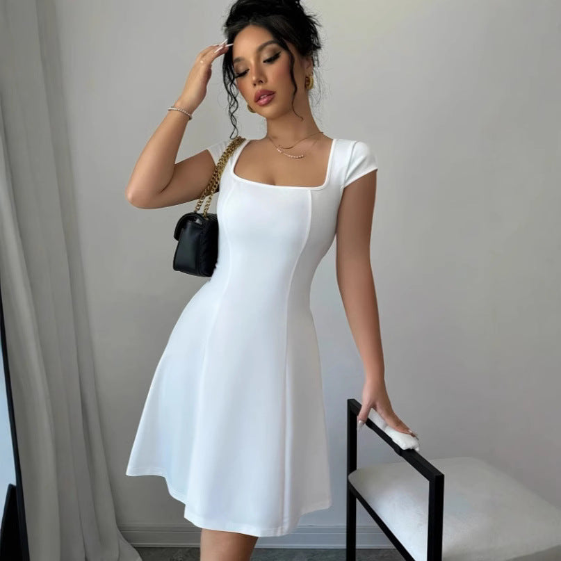Sleek A-Line Vest Dress with Slim Silhouette and Elegant Lines