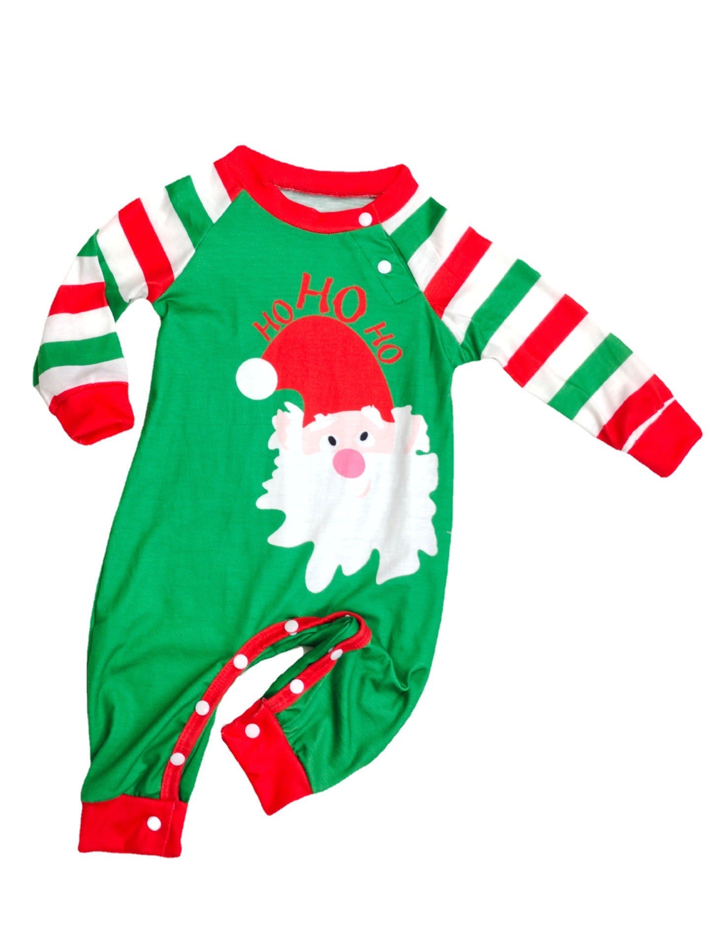 Red White and Green Striped Santa Claus Matching Family Christmas Set-Theone Apparel