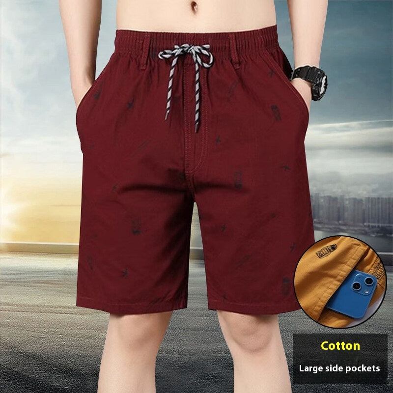 Relaxed Fit Mid-Length Trousers Delivering Laidback Everyday Comfort-Maroon-Theone Apparel