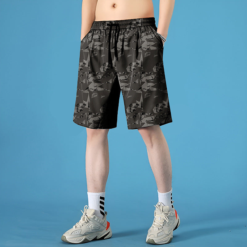 Seaside Quick-Dry Shorts for Effortless Water Transitions-Black And Gray-Theone Apparel