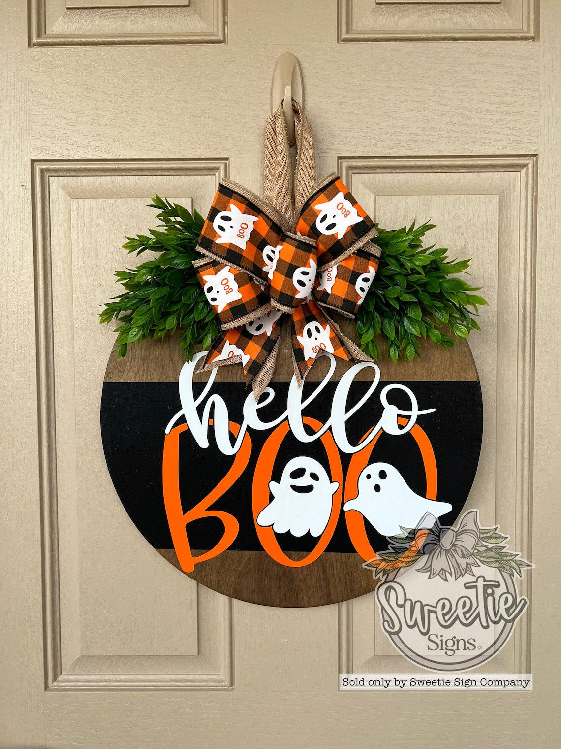 Southern Themed "Boo Y'all" Ghost Wreath Halloween Decoration-Style A-Theone Apparel