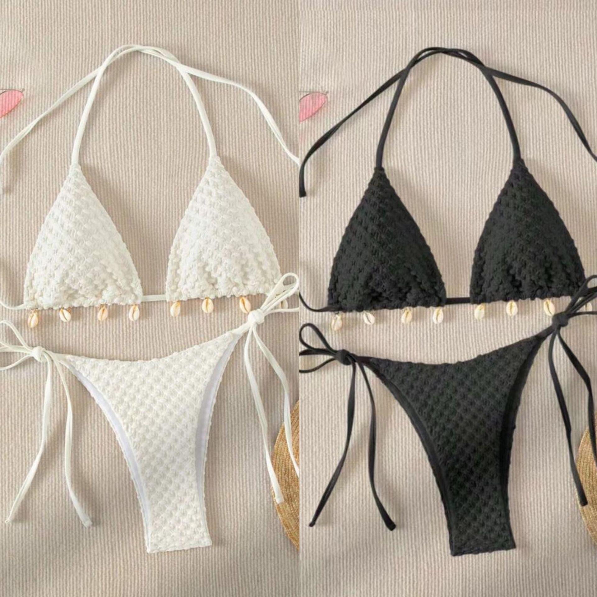 Special Fabric Split Swimsuit for Sleek Beach Day Elegance
