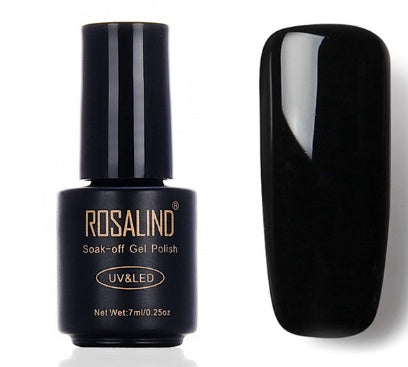 UV and LED Sealed Rich Black Soak Off Nail Polish-Glossy Tip-Theone Apparel
