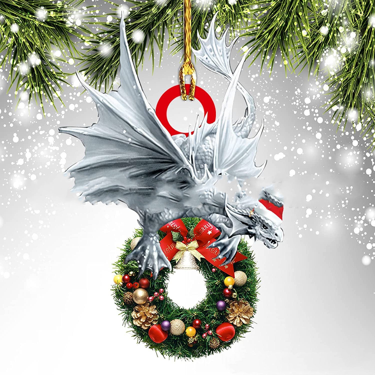Unique Dragon Themed Hanging Christmas Decorations in Various Designs-13 Style-Theone Apparel