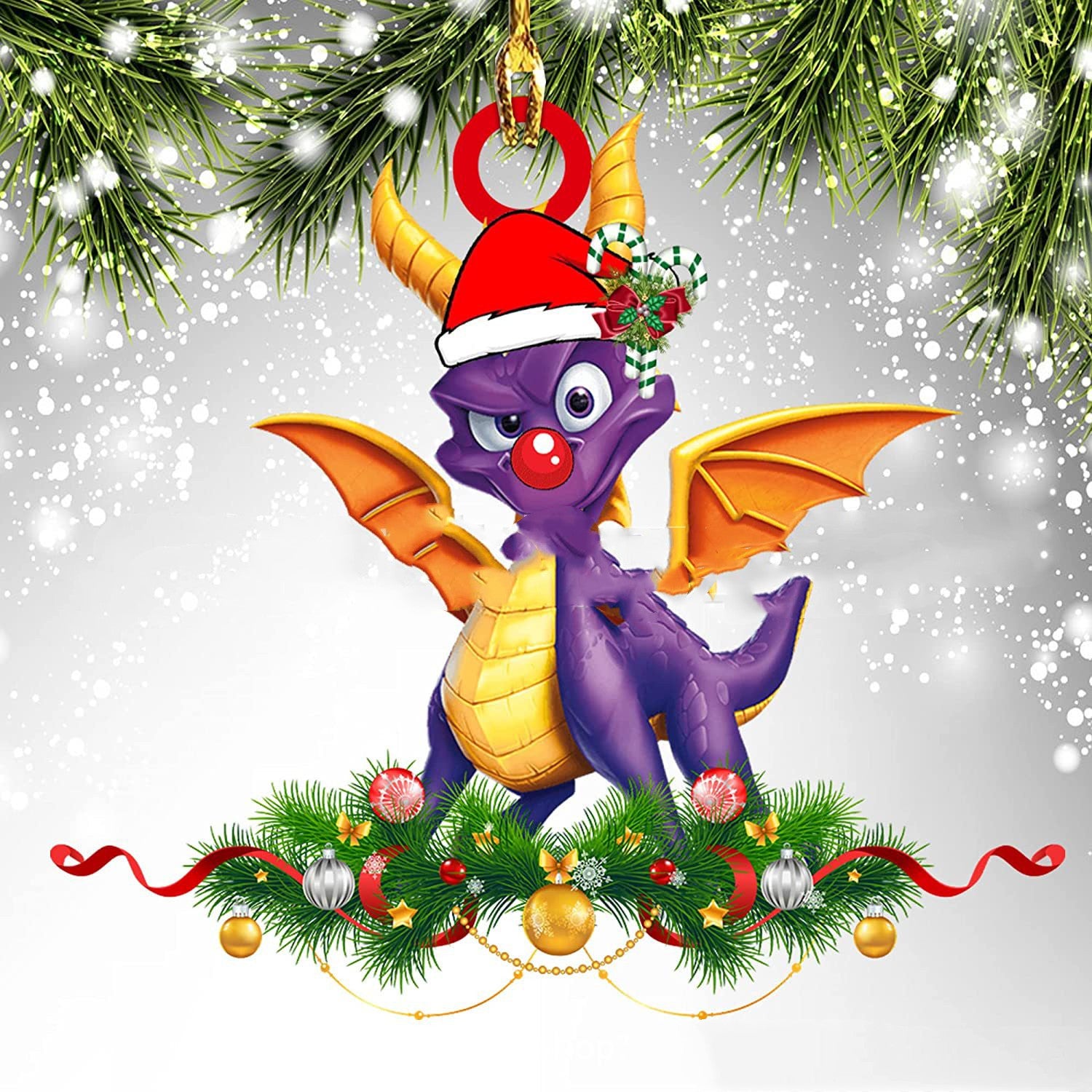 Unique Dragon Themed Hanging Christmas Decorations in Various Designs-14 Style-Theone Apparel
