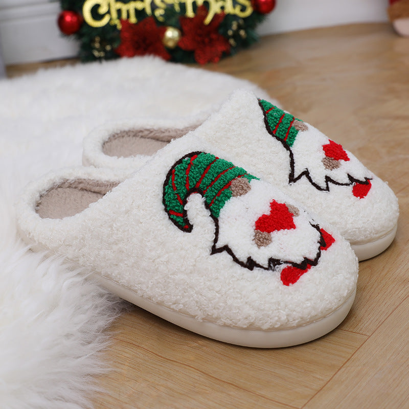 Warm and Soft Closed Toe Christmas Themed Slip On House Slippers-Theone Apparel