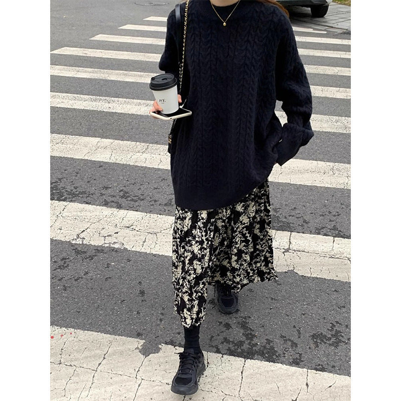 Western Style Tie Dyed Skirt For Slimming Casual Looks-Theone Apparel