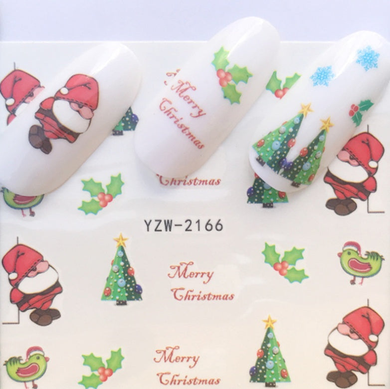 Women's Festive Red and White Holiday Themed Nail Set-2166-Theone Apparel