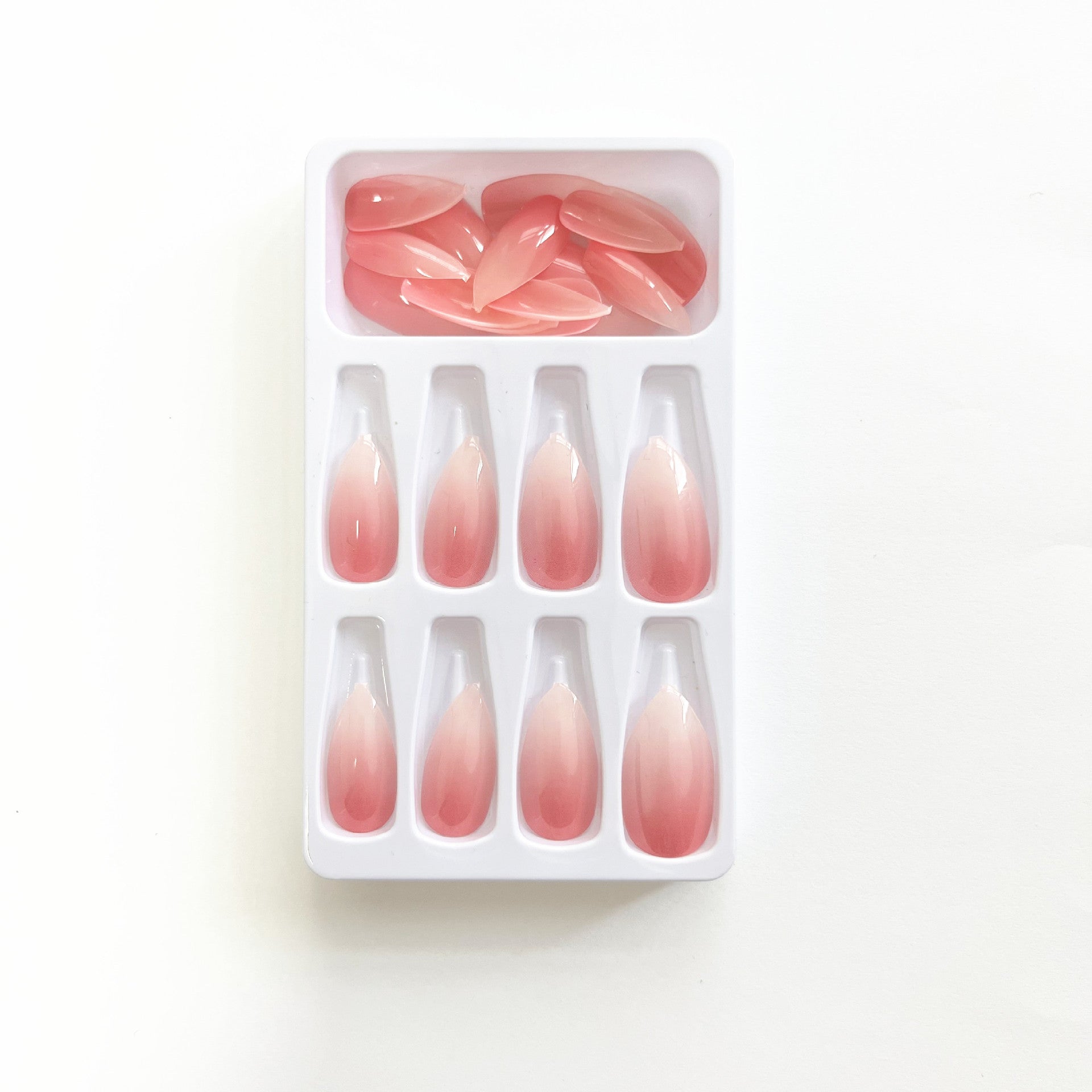 Women's Log Natural Almond Shaped French Nail Set in Nude-Theone Apparel