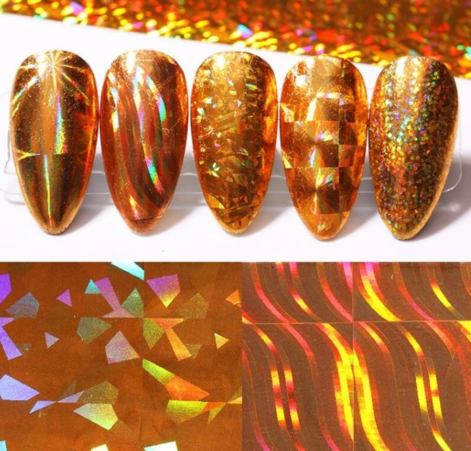 Women's Multicolor Paper Nail Wraps with Shiny Finish-Theone Apparel