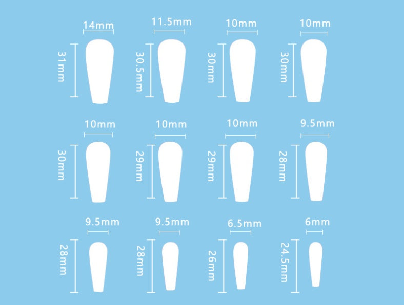 Women's Vibrant Coffin Shaped Nail Set with Neon Tips-Theone Apparel