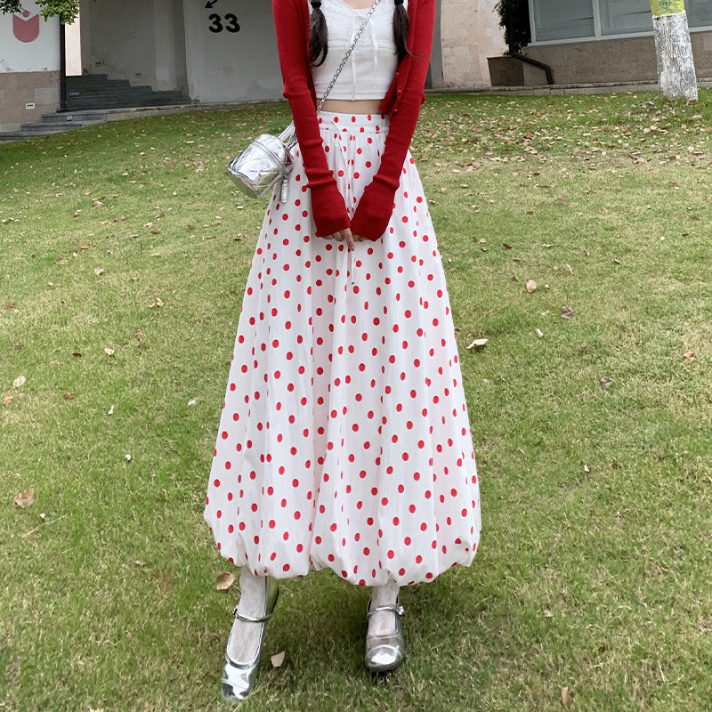 Red Polka Dot Skirt For Playful Summer Outfits