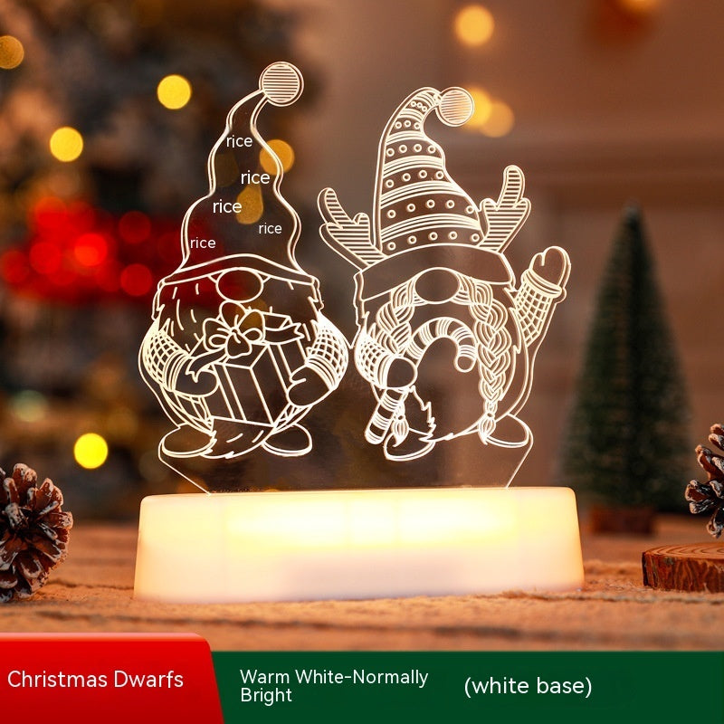 Christmas and New Years Themed LED Acrylic Light Up Table Decorations