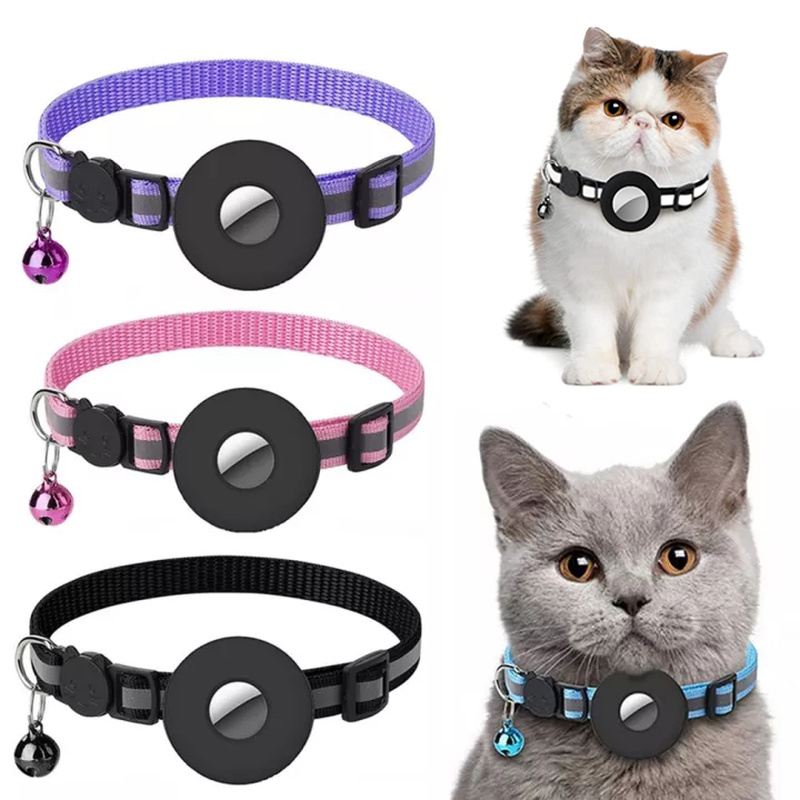 Reflective Waterproof Pet Collar With AirTag Holder Case