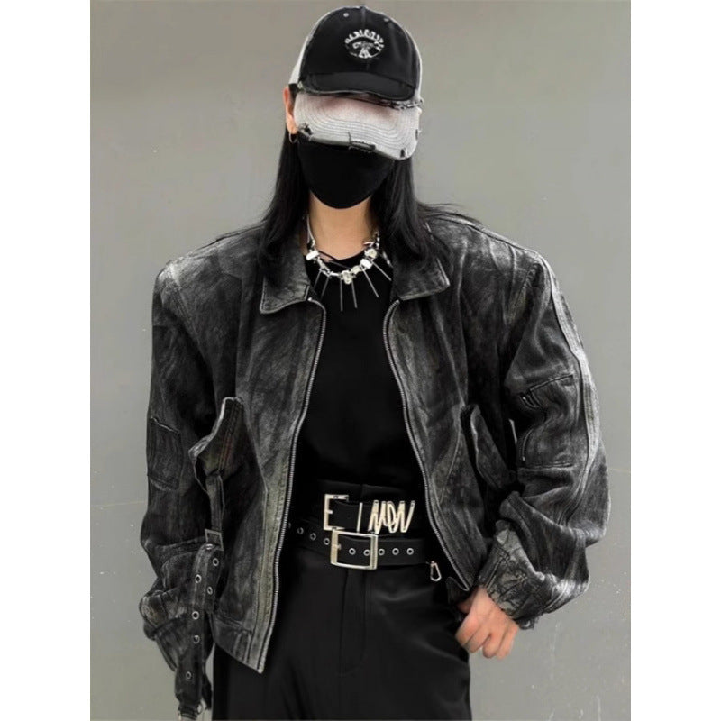 Vintage Distressed Men's And Women's Denim Jacket