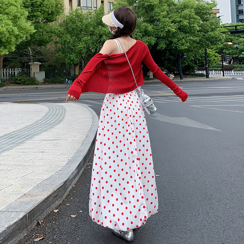 Red Polka Dot Skirt For Playful Summer Outfits