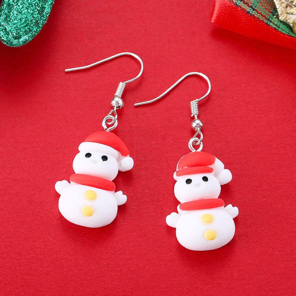 Playful Novelty Fish-Hook Christmas Dangle Earrings for Women & Kids in Assorted Styles