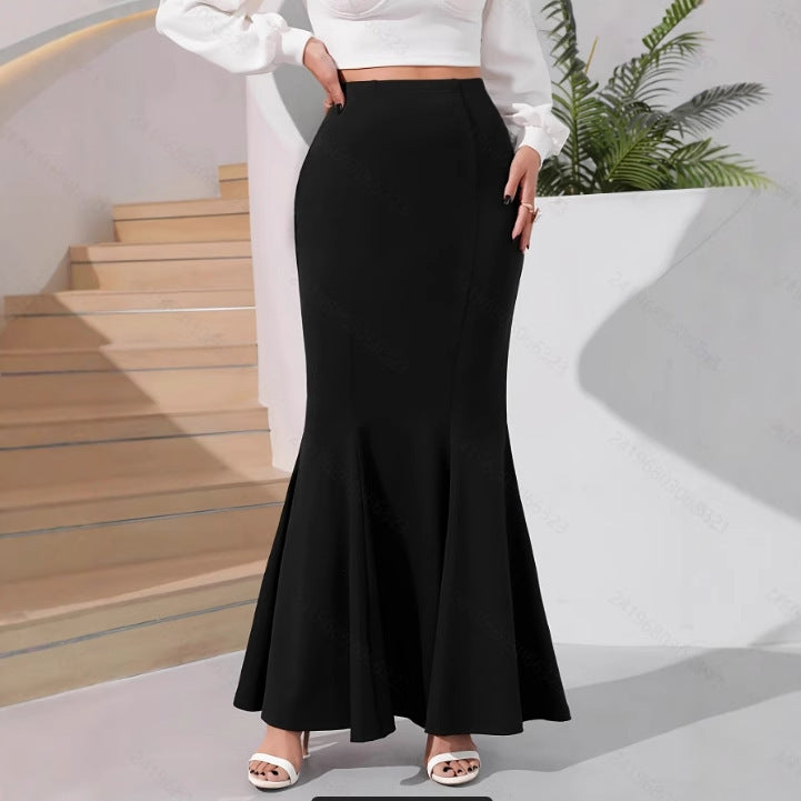 Gonna a coda di pesce a guaina in poliestere per elegante stile moderno