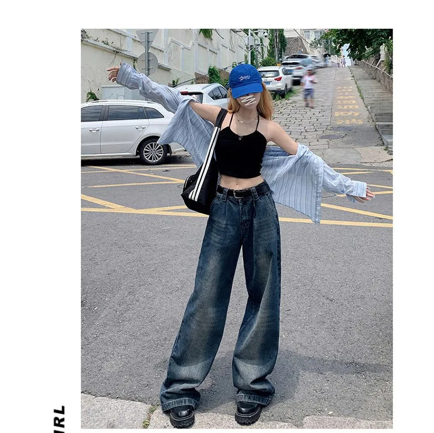 Jeans de pierna ancha con un ajuste relajado